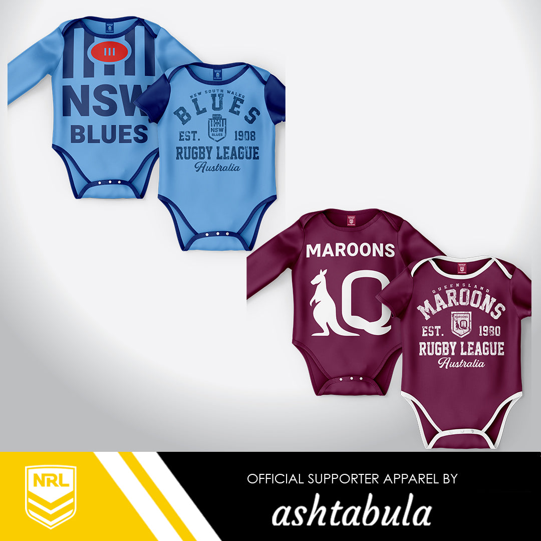 North Queensland Cowboys NRL Two Piece Baby Infant Bodysuit Gift