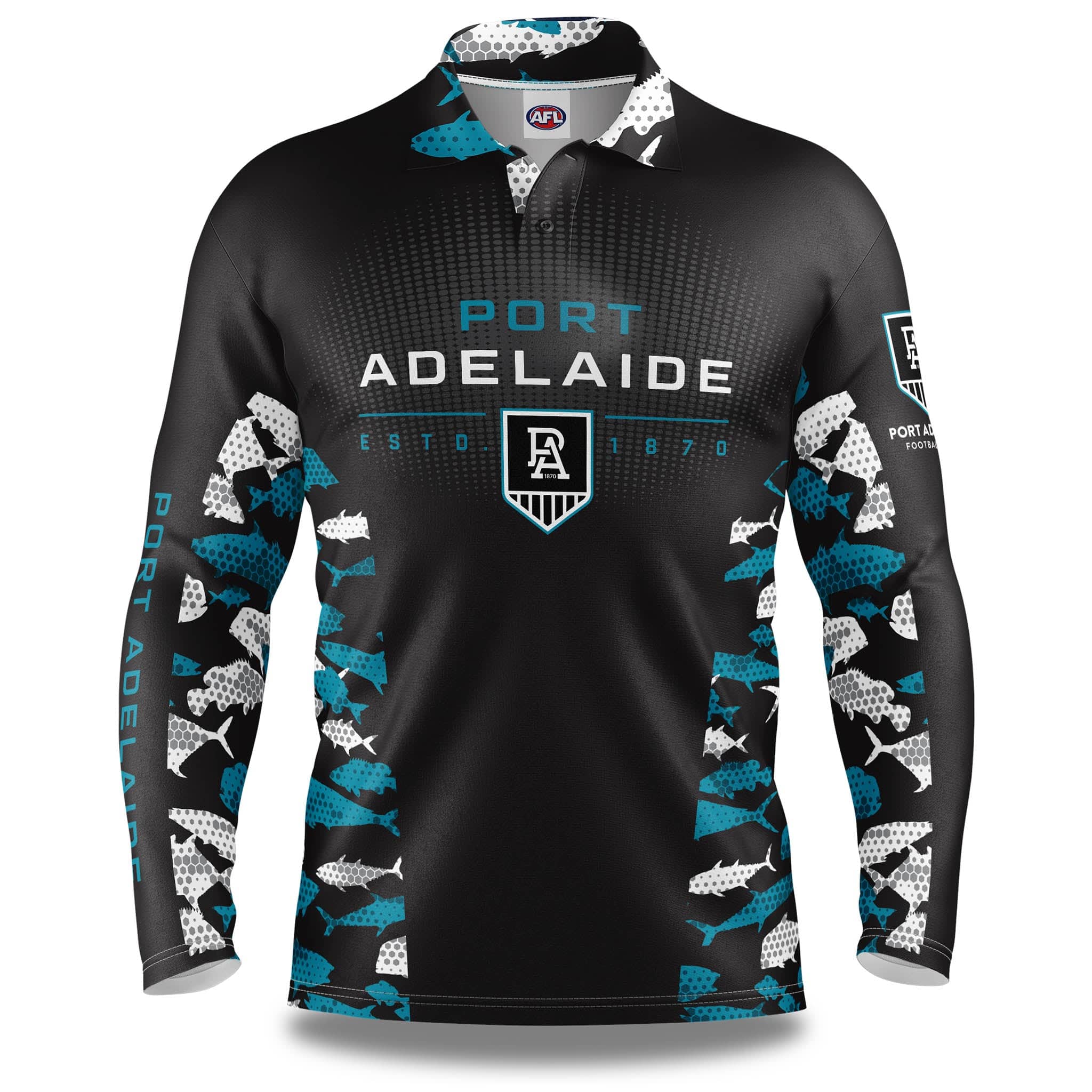AFL Port Adelaide 'Reef Runner' Fishing Shirt - Adult