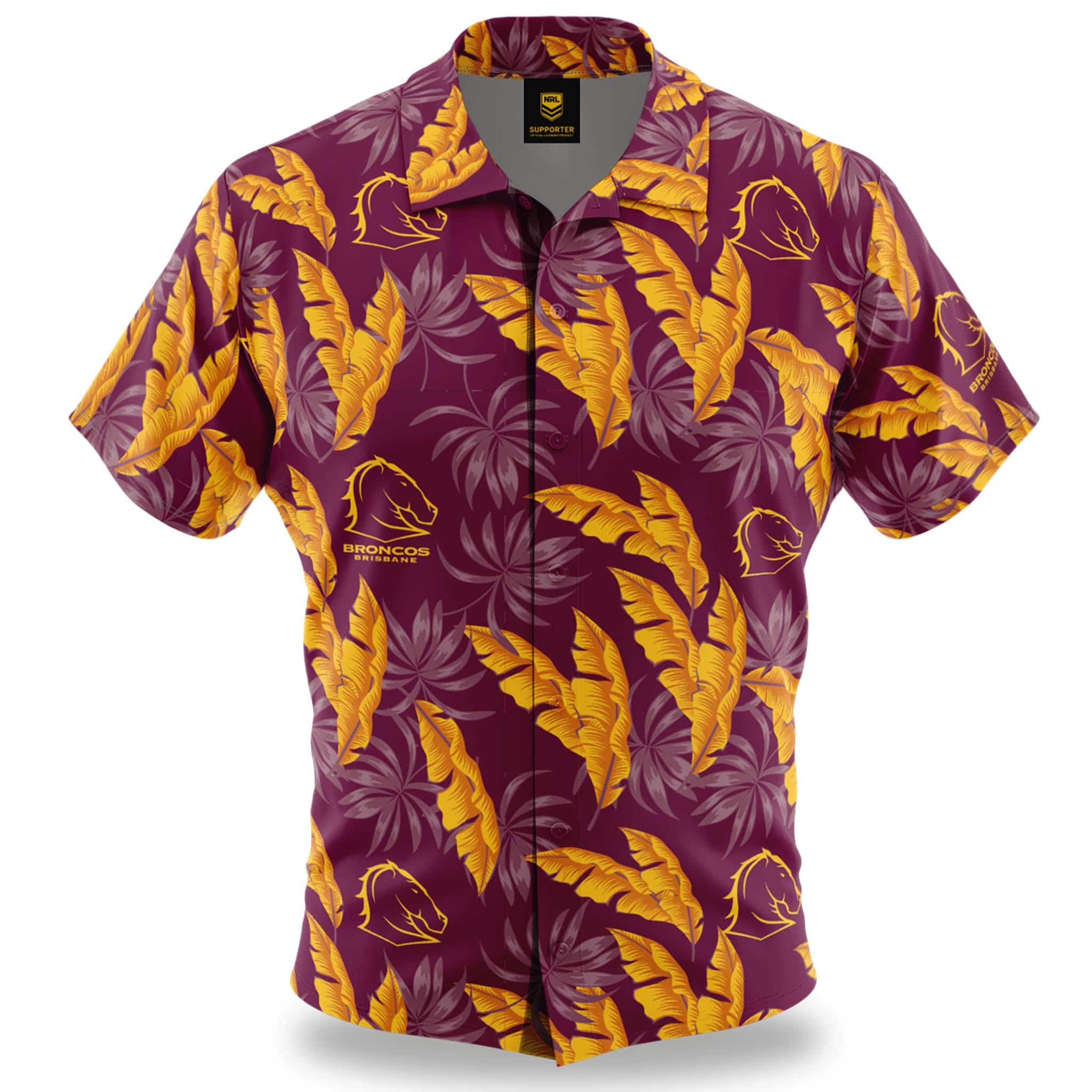 Brisbane Broncos Rugby NRL Hawaiian Shirt, Brisbane Broncos Tee