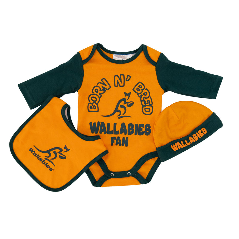 Wallabies 3pc Infant Gift Set - 'Born & Bred' - Ashtabula