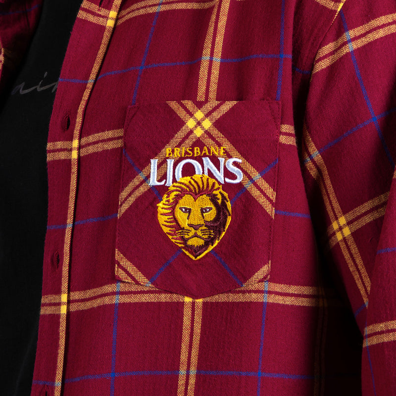 AFL Brisbane Lions 'Mustang' Flannel Shirt