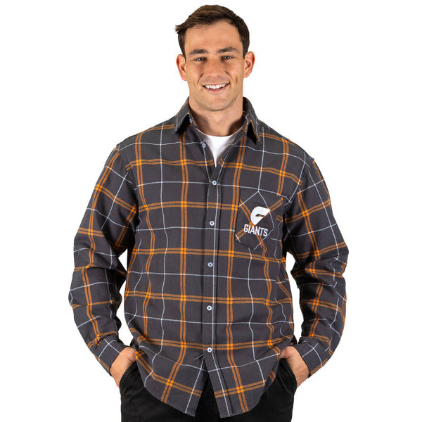 AFL GWS Giants 'Mustang' Flannel Shirt