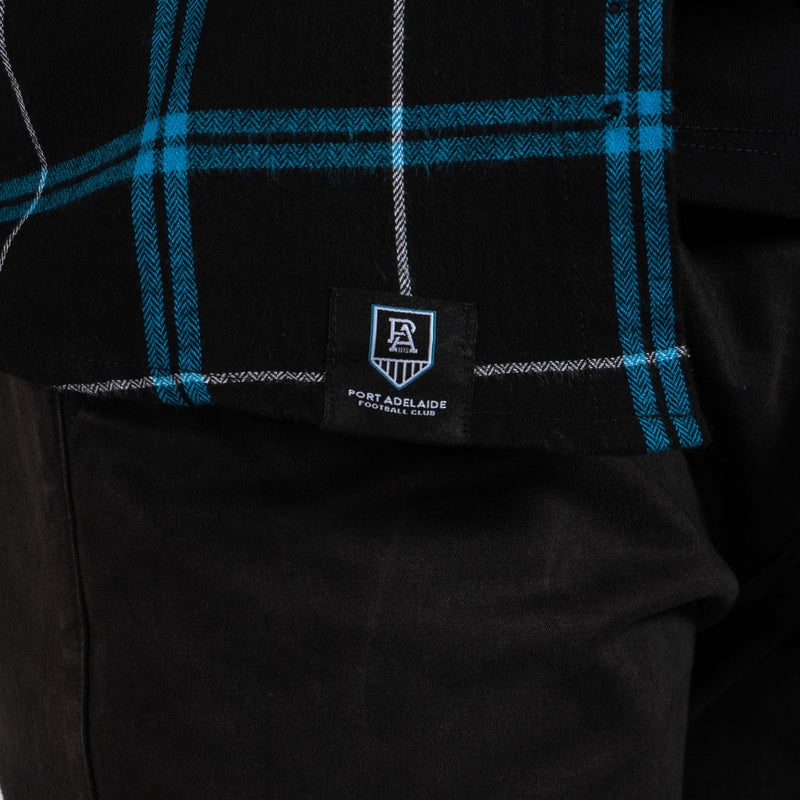 AFL Port Adelaide 'Mustang' Flannel Shirt