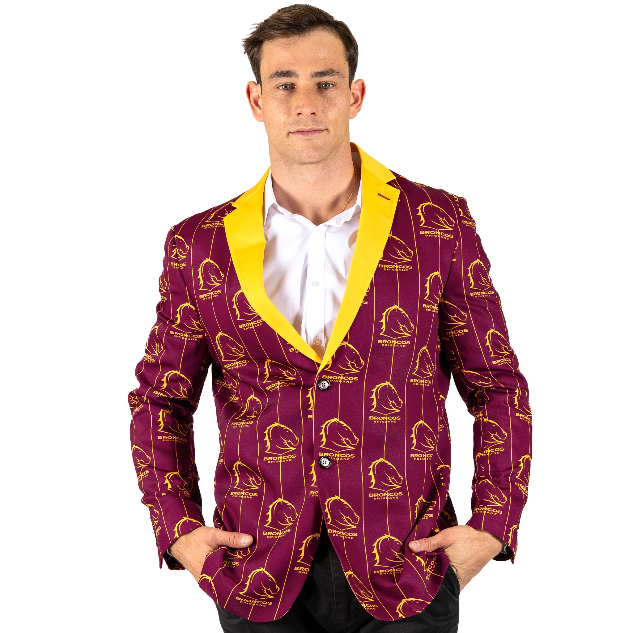 NRL Broncos 'Front Bar' Sports Jacket | Ashtabula