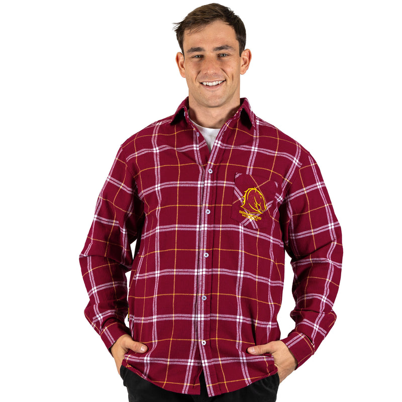 NRL Broncos 'Mustang' Flannel Shirt