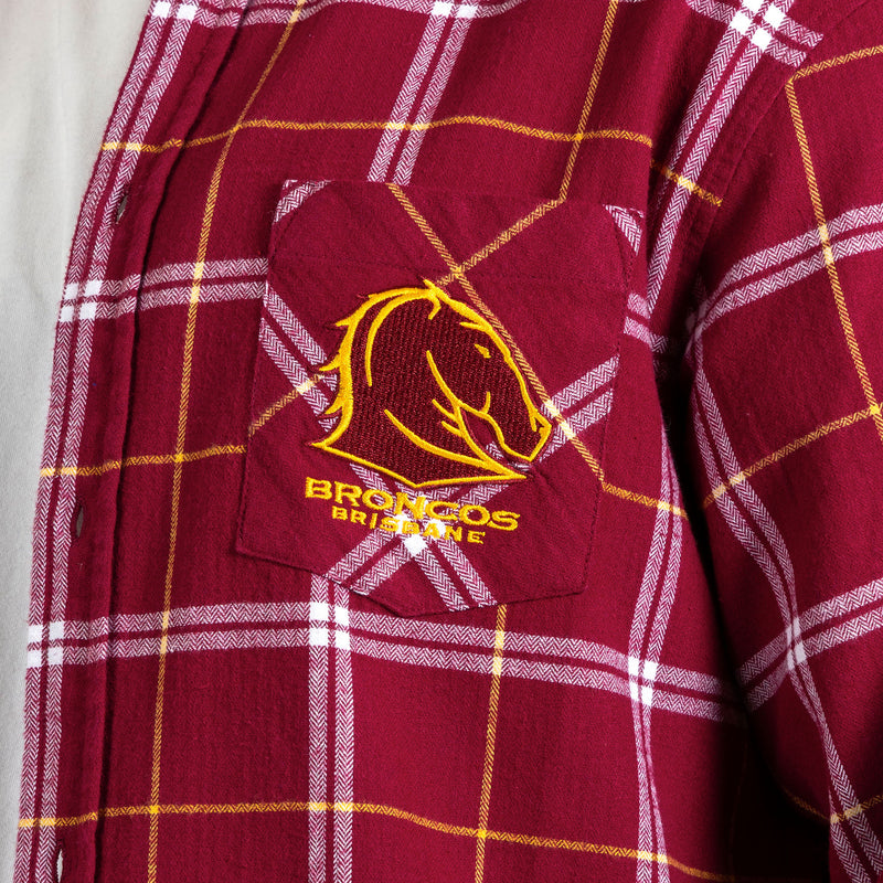 NRL Broncos 'Mustang' Flannel Shirt