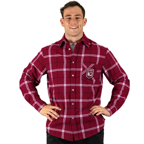 QLD Maroons 'Mustang' Flannel Shirt