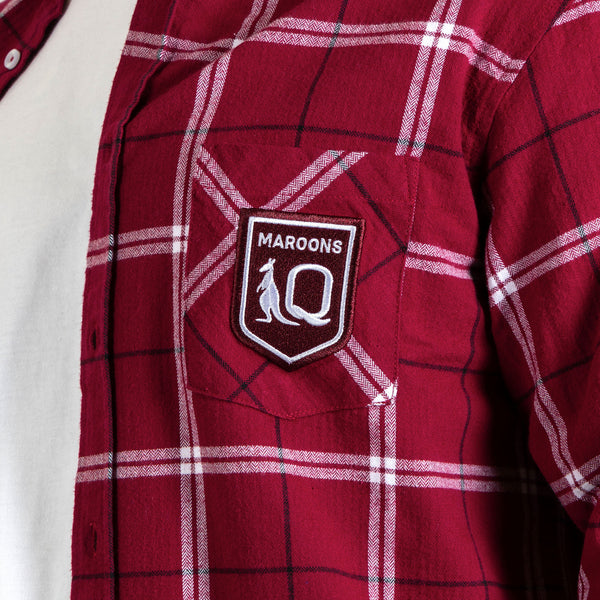 QLD Maroons 'Mustang' Flannel Shirt