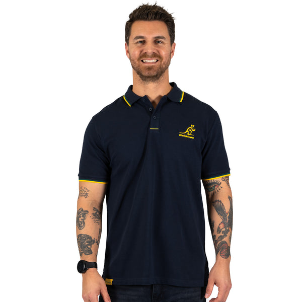 Wallabies Navy Pique Polo