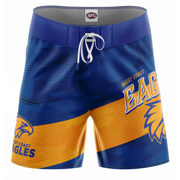 AFL West Coast Eagles 'Barrel' Board Shorts - Adult