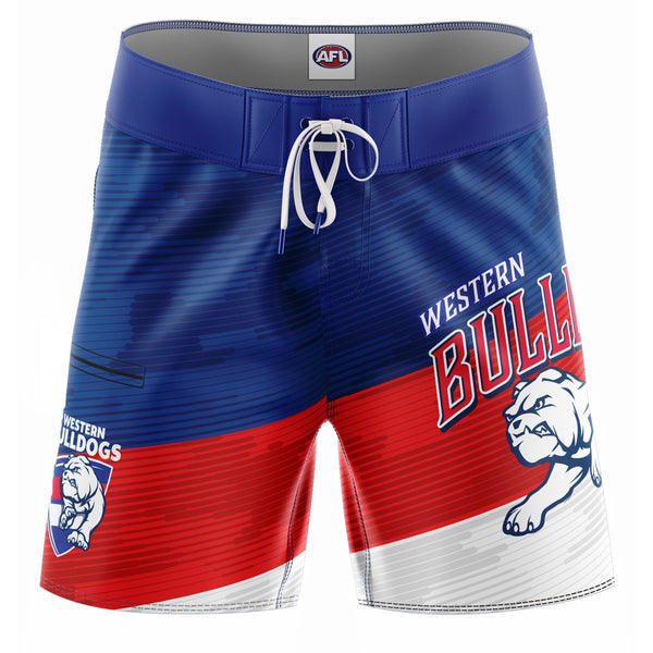 AFL Western Bulldogs 'Barrel' Board Shorts - Adult