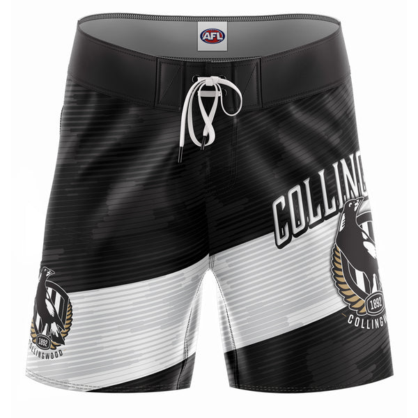 AFL Collingwood 'Barrel' Board Shorts - Adult