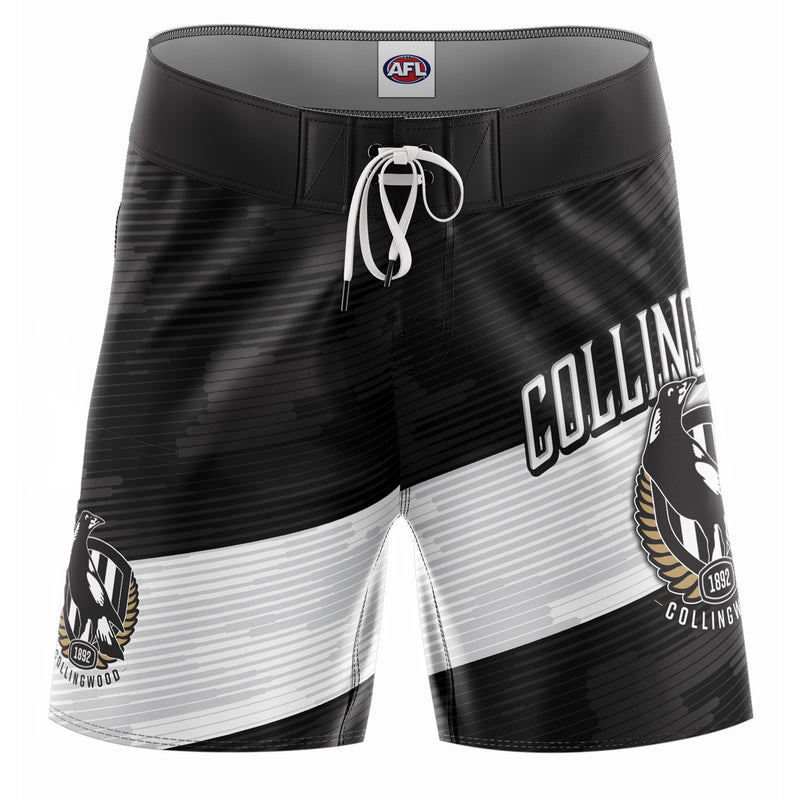 AFL Collingwood 'Barrel' Board Shorts - Youth