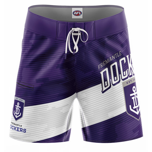 AFL Fremantle Dockers 'Barrel' Board Shorts - Adult