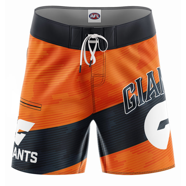 AFL GWS Giants 'Barrel' Board Shorts - Adult