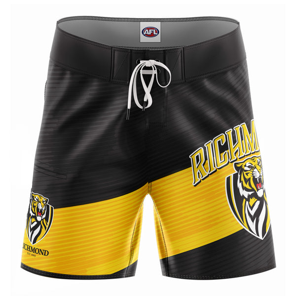 AFL Richmond Tigers 'Barrel' Board Shorts - Adult