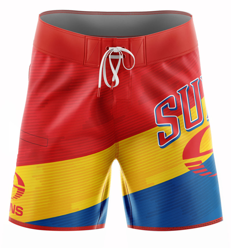 AFL Gold Coast Suns 'Barrel' Board Shorts - Youth