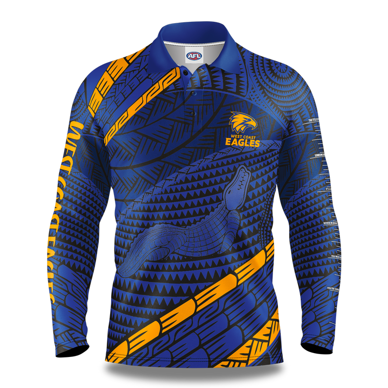 AFL West Coast Eagles 'Koedal' Fishing Shirt - Adult