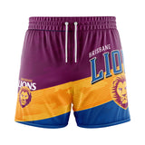 AFL Brisbane Lions 'Barrel' Board Shorts - Youth