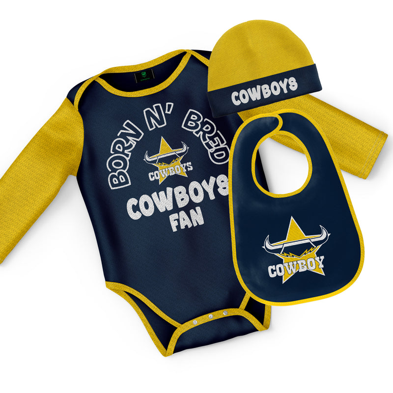 NRL Cowboys 3pc Infant Gift Set - 'Born & Bred' - Ashtabula