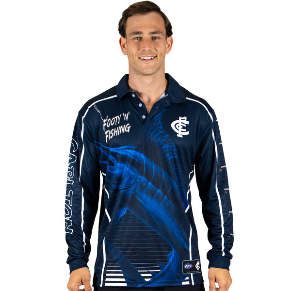 AFL Carlton Footy n Fishing Shirt - Adult