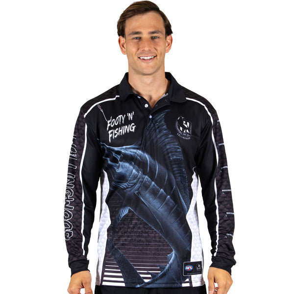 AFL Collingwood Footy n Fishing Shirt - Adult