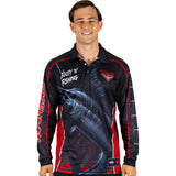 AFL Essendon Bombers Footy n Fishing Shirt - Adult