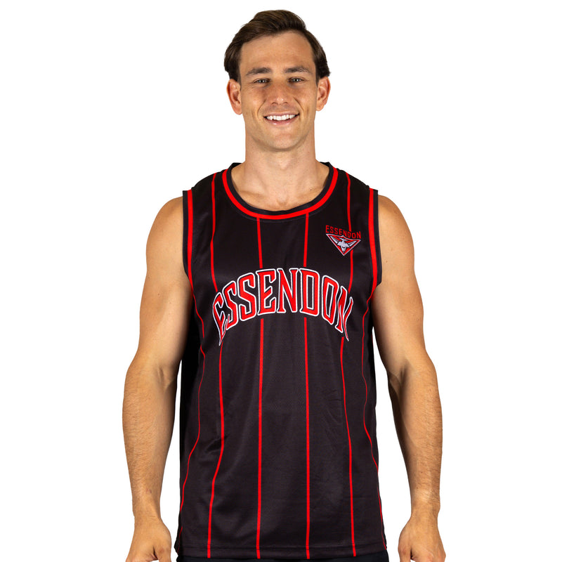 AFL Essendon Bombers 'Harlem' Basketball Singlet - Adult