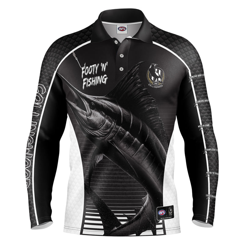 AFL Collingwood Footy n Fishing Shirt - Adult