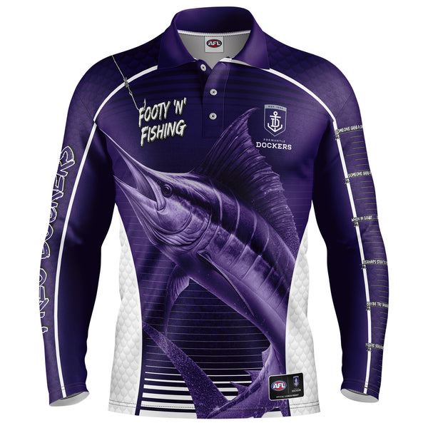 AFL Fremantle Dockers Footy n Fishing Shirt - Adult