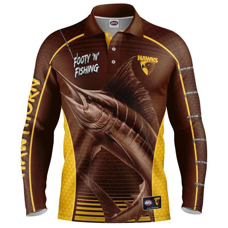 AFL Hawthorn Footy n Fishing Shirt - Youth - Ashtabula