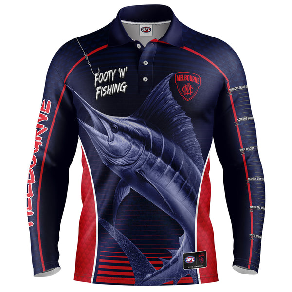 AFL Melbourne Demons Footy n Fishing Shirt - Youth - Ashtabula