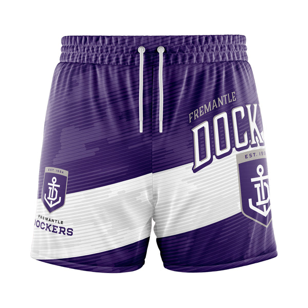 AFL Fremantle Dockers 'Barrel' Board Shorts - Youth