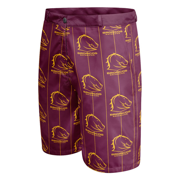 NRL Broncos 'Front Bar' Dress Shorts