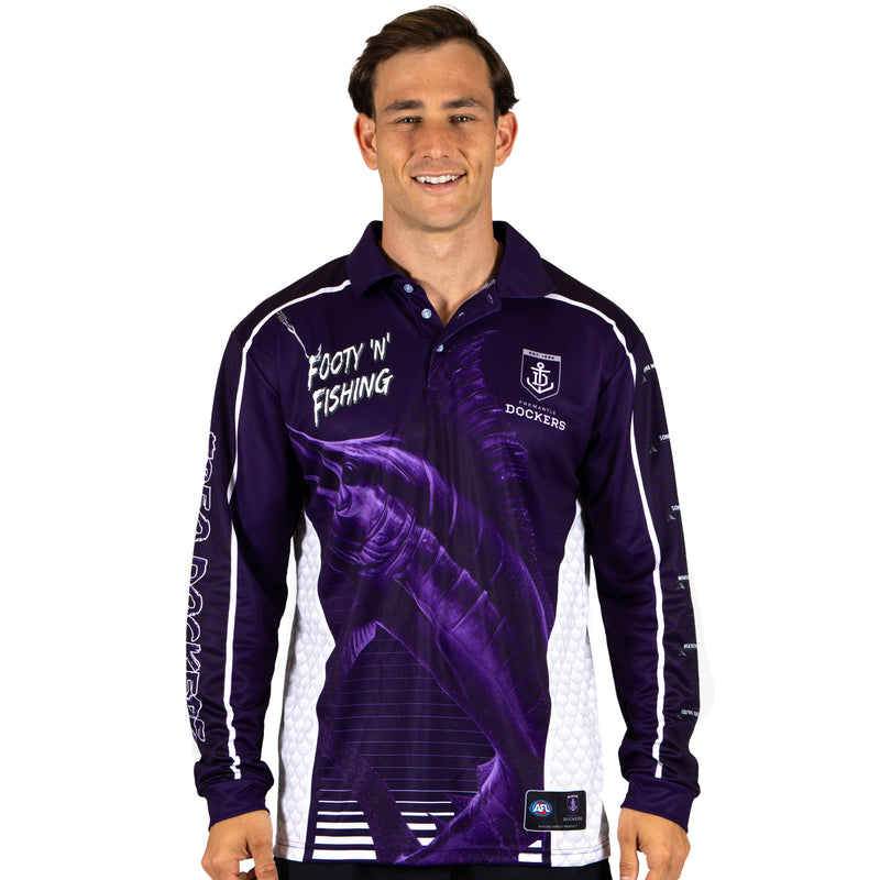 AFL Fremantle Dockers Footy n Fishing Shirt - Adult