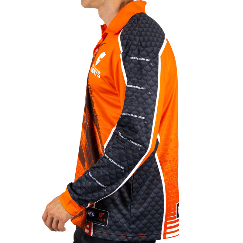 AFL GWS Giants Footy n Fishing Shirt - Adult