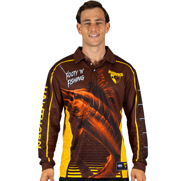 AFL Hawthorn Footy n Fishing Shirt - Adult