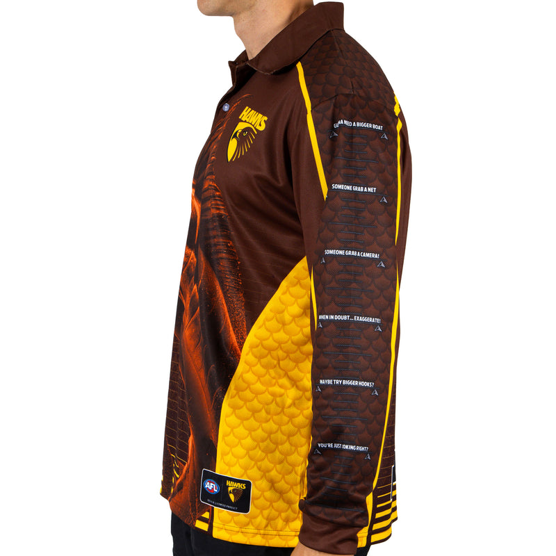 AFL Hawthorn Footy n Fishing Shirt - Adult