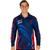 AFL Melbourne Demons Footy n Fishing Shirt - Adult