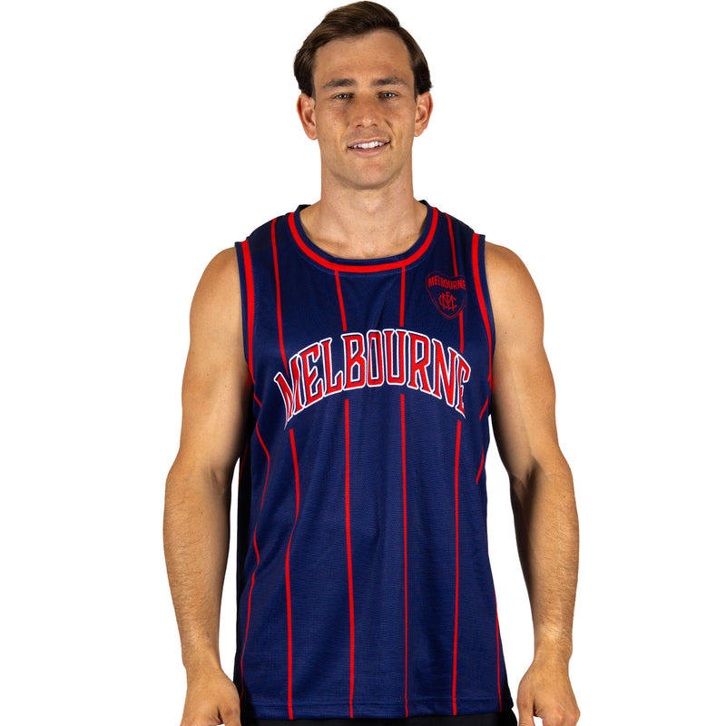 AFL Melbourne Demons 'Harlem' Basketball Singlet - Adult