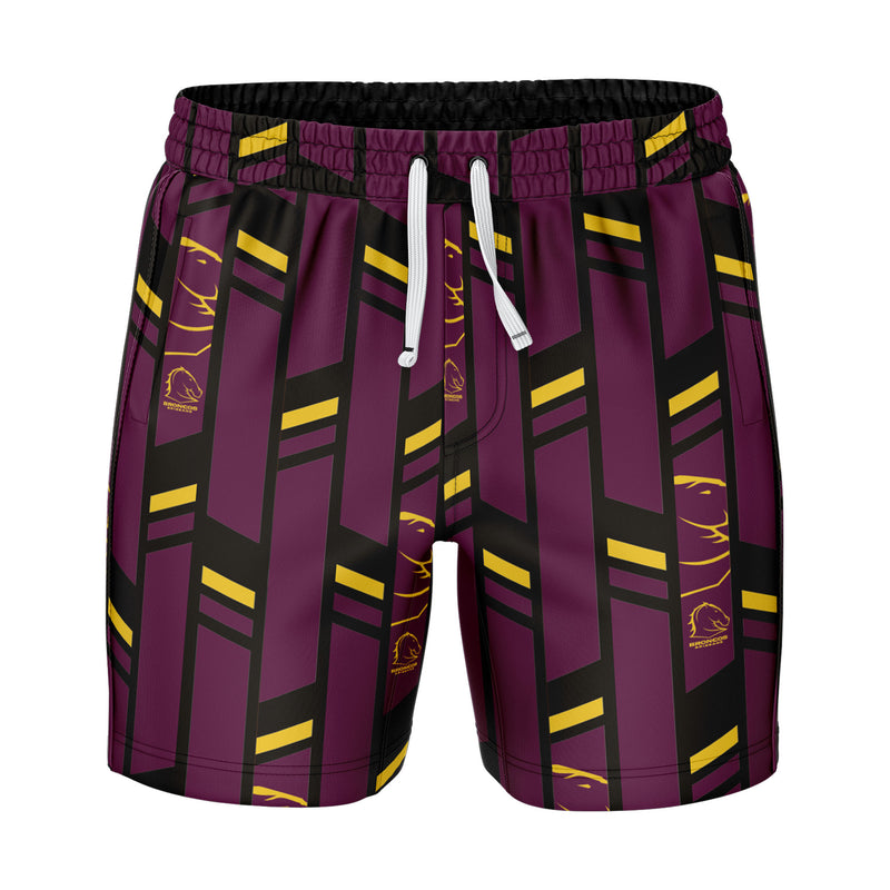 NRL Broncos 'Riviera' Volley Swim Shorts - Ashtabula