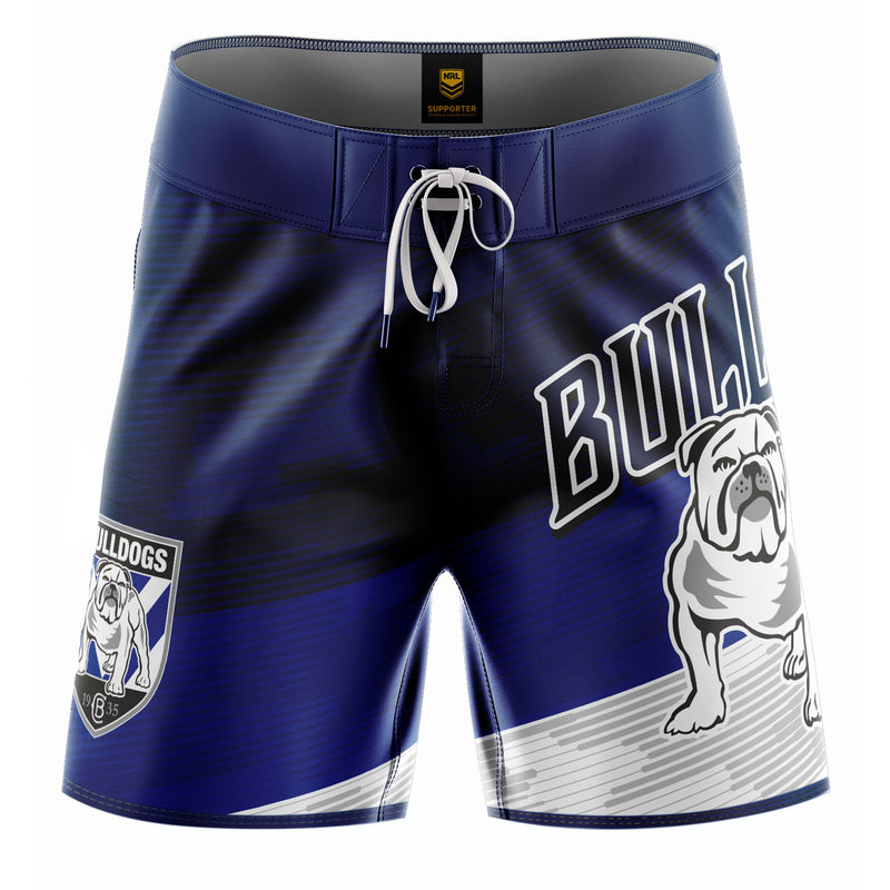 NRL Bulldogs 'Barrel' Board Shorts - Youth - Ashtabula