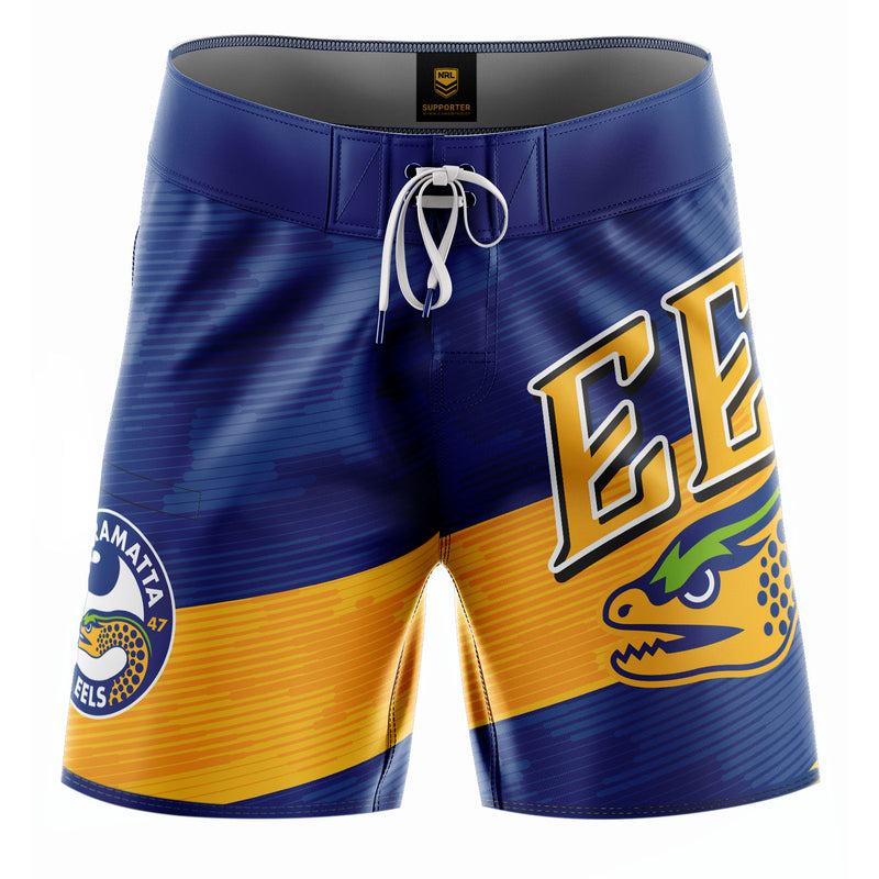 NRL Eels 'Barrel' Board Shorts - Youth - Ashtabula