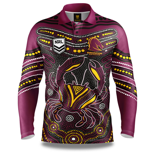 NRL Broncos 'Karumba' Fishing Shirt - Youth - Ashtabula