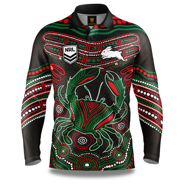 NRL Rabbitohs 'Karumba' Fishing Shirt - Adult - Ashtabula