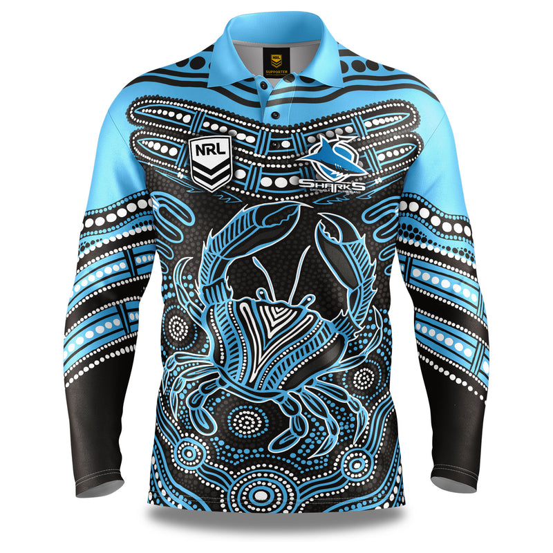 NRL Sharks 'Karumba' Fishing Shirt - Youth - Ashtabula