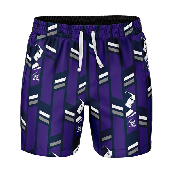 NRL Storm 'Riviera' Volley Swim Shorts - Ashtabula