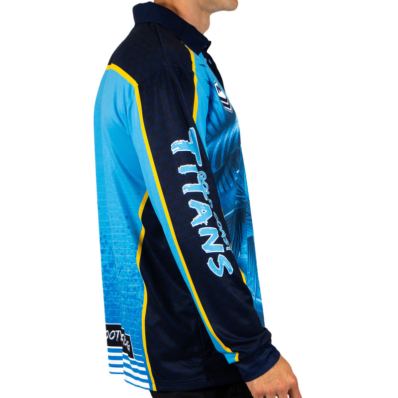 NRL Titans 'Barracuda' Fishing Shirt - Adult