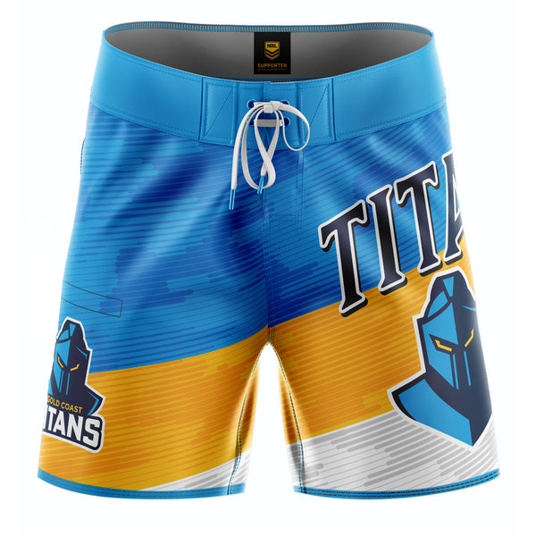 NRL Titans 'Barrel' Board Shorts - Youth - Ashtabula