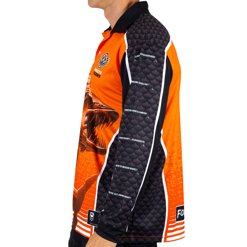 NRL Wests Tigers 'Barracuda' Fishing Shirt - Youth